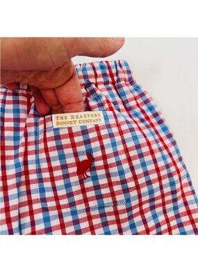 The Beaufort Bonnet Company Red & Blue Gingham Shorts